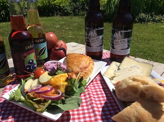Pasty Salad and Cornish Beers in the Sun